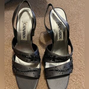 Caparros Black Beaded Women's Sandals